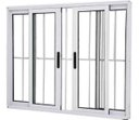 Ver imagem 1 de Janela de Alumínio Branco Vitro 4 Folhas 100 x 200 Linha 25 com Grade