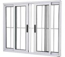 Ver imagem 1 de Janela de Alumínio Branco Vitro 4 Folhas 100 x 100 Linha 25 com Grade