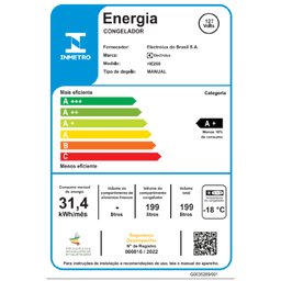 Freezer Horizontal Electrolux 1 Porta 199L HE200 Branco - 5