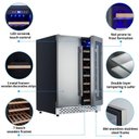 Ver imagem 6 de Takywep Adega e Refrigerador Dual Zone 110l Aço Inox Prata