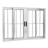 Janela de Alumínio Brilhante Vitro 4 Folhas 120 x 150 Linha 25 com Grade - 1