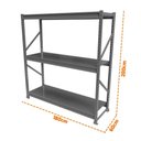 Ver imagem 3 de Mini Porta Pallet Slim Inicial Comercial 1,80x0,60x2m Estante de Armazenagem com Plano