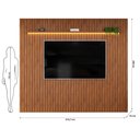 Ver imagem 3 de Painel para TV Trento 275 Ripado Freijó com LED-DJ Móveis