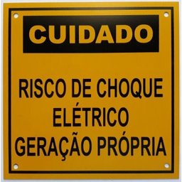 Placa Cuidado - Geração Própria - Padrão SP - MG - RS - SC - DF - MS - Tam 13x13 com 10un - 1