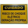 Placa Cuidado - Geração Própria - Padrão SP - MG - RS - SC - DF - MS - Tam 18x25 com 10un - 1