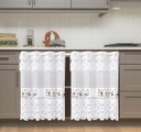 Ver imagem 2 de Cortina Pia c/ Bando Vitro Real Renda Cozinha 1,60x0,80x0,20:Xicaras