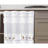 Cortina Pia C/ Bando Vitro Real Renda Cozinha 1,60x0,80x0,20:xicaras - 5