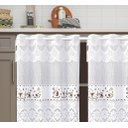Ver imagem 6 de Cortina Pia c/ Bando Vitro Real Renda Cozinha 1,60x0,80x0,20:Xicaras