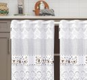 Ver imagem 6 de Cortina Pia c/ Bando Vitro Real Renda Cozinha 1,60x0,80x0,20:Xicaras