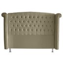 Ver imagem 1 de Cabeceira de Cama Box Toquio Casal 140 Cm Suede Bege Ec Móveis