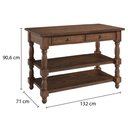 Ver imagem 6 de Ilha de Cozinha com 2 Gavetas e 2 Prateleiras Walnut