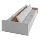 Ver imagem 7 de Sofá Ilha 4 Lugares Living 512cm Modulado para Sala Lary Linho Cinza K01 - D'Rossi
