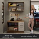 Ver imagem 5 de Kit com Balcão e Armário Aéreo Multiuso 120cm Agata Madesa