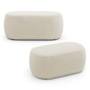 Ver imagem 1 de Kit 02 Puffs Decorativos Orgânicos Molly 02 Lugares Bouclê Bege - Abmaza