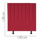Ver imagem 3 de Cabeceira Estofada Casal 140cm Cora Courino Vermelho - D a Decor