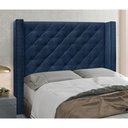 Ver imagem 2 de Cabeceira King 195 cm Vicenza Suede - SSX Multicoisas - Azul Marinho