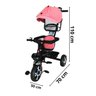 Triciclo Motoca Bicicleta 3 Rodas Infantil Passeio com Empurrador Pedal Capota Brinqway Bw302 - 2