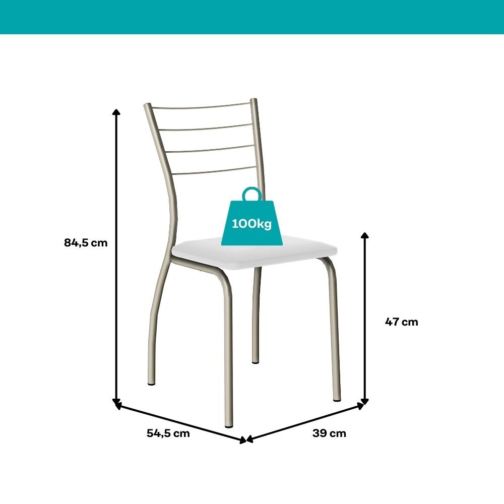Conjunto Sala de Jantar Tallim com Mesa e 2 Cadeiras 2999 Carraro - 5