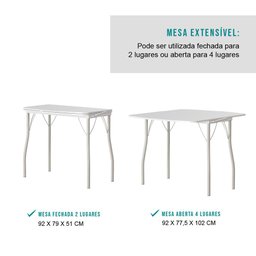 Conjunto Sala de Jantar Tallim com Mesa e 2 Cadeiras 2999 Carraro - 6