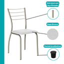 Ver imagem 5 de Conjunto Sala de Jantar Tallim com Mesa e 2 Cadeiras 2999 Carraro