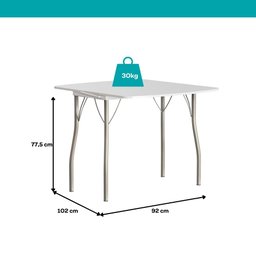 Conjunto Sala de Jantar Tallim com Mesa e 2 Cadeiras 2999 Carraro - 4