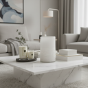Ver imagem 2 de Vaso Decorativo em Vidro Branco 30cm Ø 20,5cm