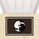 Ver imagem 2 de Tapete Capacho Gato Pets Yin Yan Lua e Sol 60x40 Cm Marrom