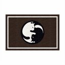 Ver imagem 1 de Tapete Capacho Gato Pets Yin Yan Lua e Sol 60x40 Cm Marrom