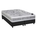Ver imagem 1 de Cama Box Queen: Colchão Molas Pocket Ensacadas Castor Super Luxo Látex Plush + Base Crc Suede Gray