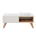 Ver imagem 5 de Mesa de Centro para Sala de Estar 01 Nicho Delta C04 Freijó Off White - Lyam Decor