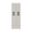 Ver imagem 7 de Guarda-roupa Infantil 62cm 2 Portas com Vidro e 2 Gavetas Doçura Multimóveis Mp4491 Branco/off