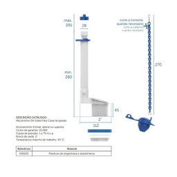 Mecanismo de Saida para Caixa Acoplada Universal Blukit - 2