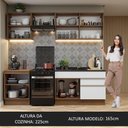 Ver imagem 6 de Armário de Cozinha Completa 240cm Rustic/Branco Glamy Madesa 08