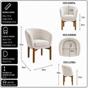 Ver imagem 4 de Poltrona Base Fixa Madeira Eucalipto Afrodite