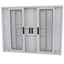 Ver imagem 1 de Janela de Alumínio Branco Veneziana 6 Folhas 120 x 200 com Grade Linha 25