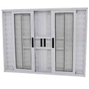 Ver imagem 1 de Janela de Alumínio Branco Veneziana 6 Folhas 100 x 200 com Grade Linha 25