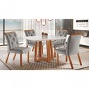 Ver imagem 1 de Conjunto Mesa 4 Cadeiras Baronesa 1,20 Sala Nobre