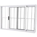 Ver imagem 1 de Janela de Alumínio Branco Vitro 2 Folhas 100 x 100 Linha 25 com Grade