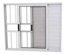 Ver imagem 1 de Janela de Alumínio Branco Veneziana 3 Folhas 100 x 120 Linha 25 com Grade