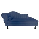 Ver imagem 3 de Recamier Decorativo Divã Amsterdã 187cm Lado Direito Veludo Azul Marinho