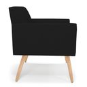 Ver imagem 4 de Kit 2 Poltronas Viena Gomada Linho Pés Palito Natural - D’Rossi A79 Preto