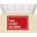Ver imagem 1 de Tapete Falei na Terapia de Você! Cor Vermeho.