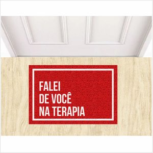Tapete Falei na Terapia de Você! Cor Vermeho.