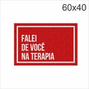 Ver imagem 2 de Tapete Falei na Terapia de Você! Cor Vermeho.