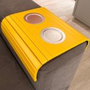 Ver imagem 6 de Kit 02 Esteiras para Sofá Braço Porta Copo Alumínio S01 Flexível Amarelo - Inoviza