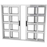 Janela de Alumínio Brilhante Vitro Travessa 4 Folhas 120 x 120 Linha 25 sem Grade - 1