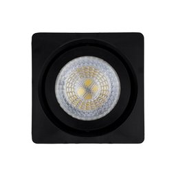 Spot Sobrepor 2390 Direcionável Quadrado 7x7cm Gu10 p/ Dicroica Par16 Preto - 4