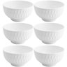 Conjunto 6 Tigelas de Porcelana Brancas 270ml Ballon Lyor Cumbucas para Sobremesa Frutas - 1