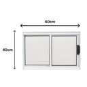 Ver imagem 3 de Vitro de Janela Basculante 2 Folhas de Correr para Banheiros e Lavabos 40x60cm Branco