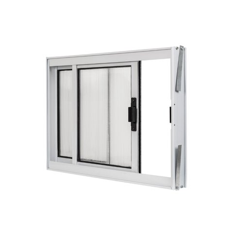 Vitro de Janela Basculante 2 Folhas de Correr para Banheiros e Lavabos 40x60cm Branco